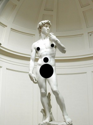 Michelangelo's David, obscured. By kick_start via Flickr (CC BY-ND 2.0)