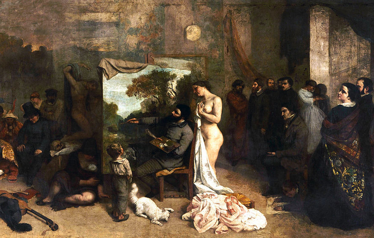 Gustave Courbet's Painter's Studio. Public domain.