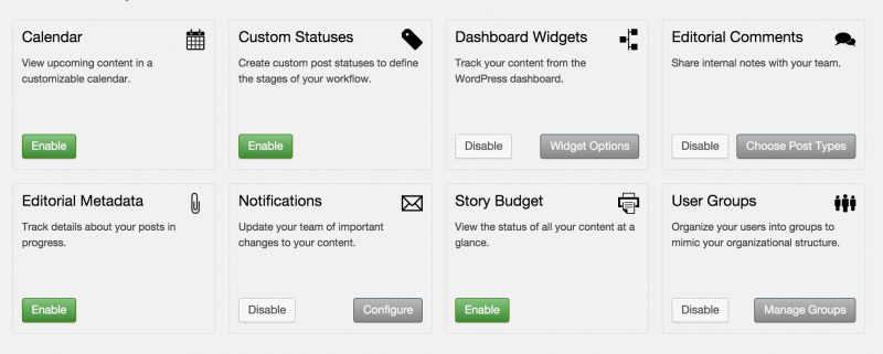 To manage Edit Flow settings visit the Edit Flow link in wp-admin dashboard.